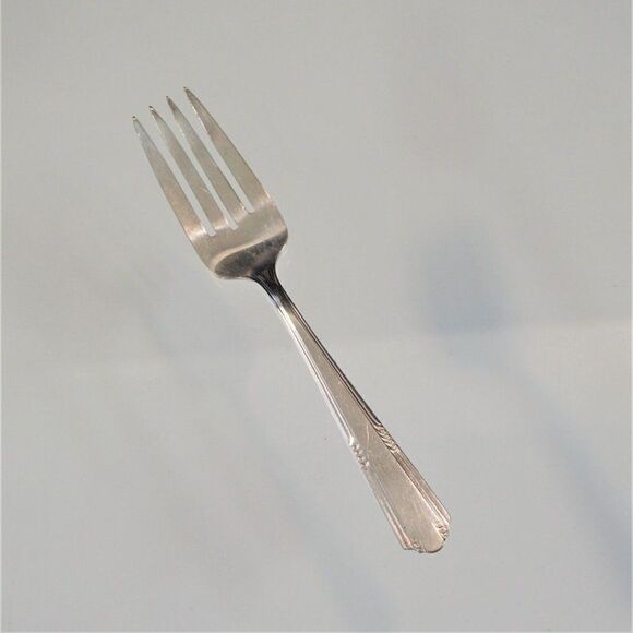 Salad Fork 1933 Simplicity Pattern Wallace Deerfield Silverplate 6 inch - Picture 4 of 7